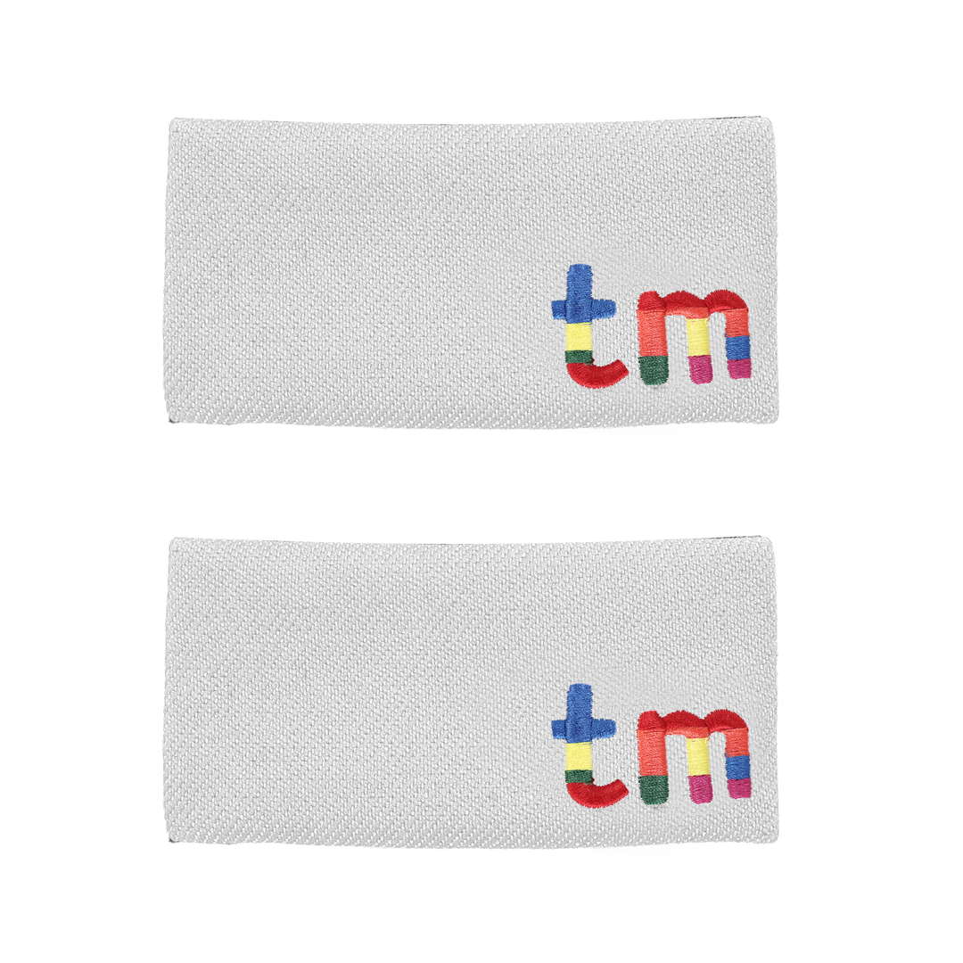 clip snap rectangle set of 2 colored embroidered logo