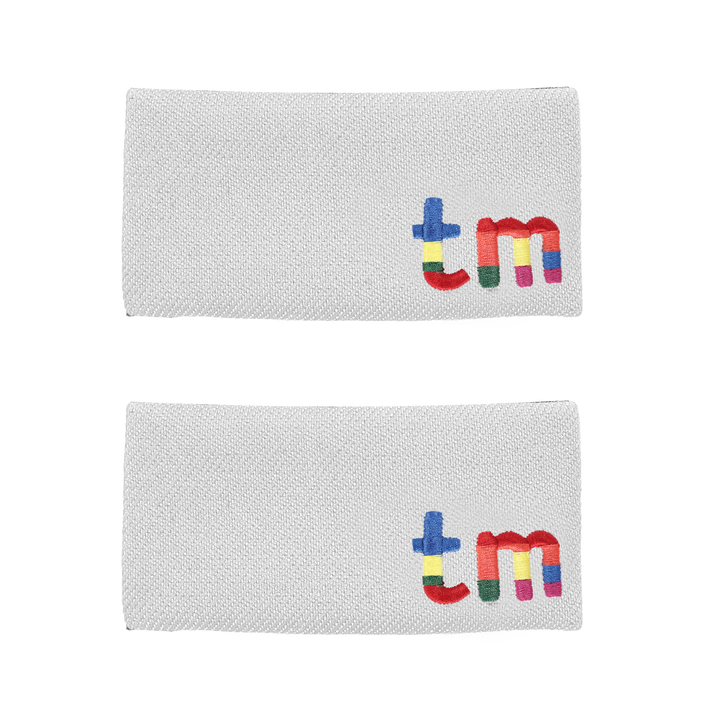 clip snap rectangle set of 2 colored embroidered logo