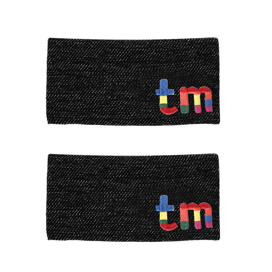 clip snap rectangle set of 2 colored embroidered logo