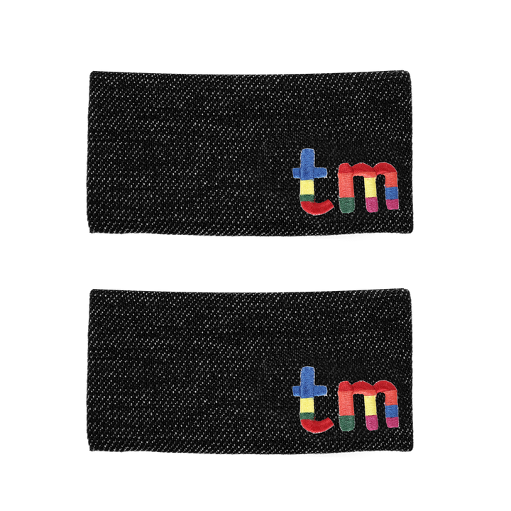 clip snap rectangle set of 2 colored embroidered logo