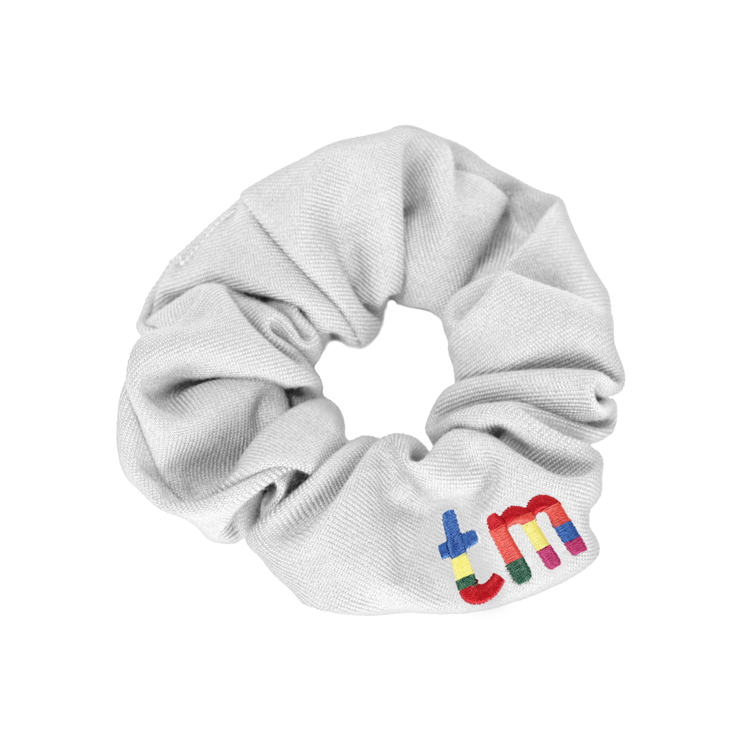 pony scrunchie standard colored embroidered logo