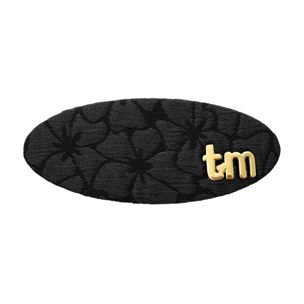 clip barrette floral quilted