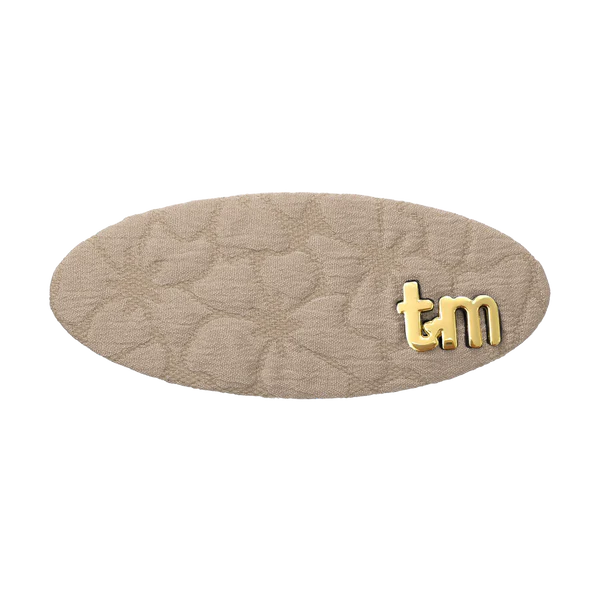 clip barrette floral quilted