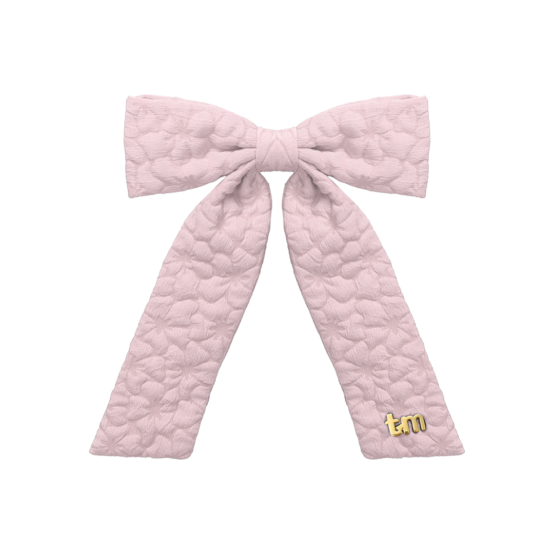 clip floral quilted bow