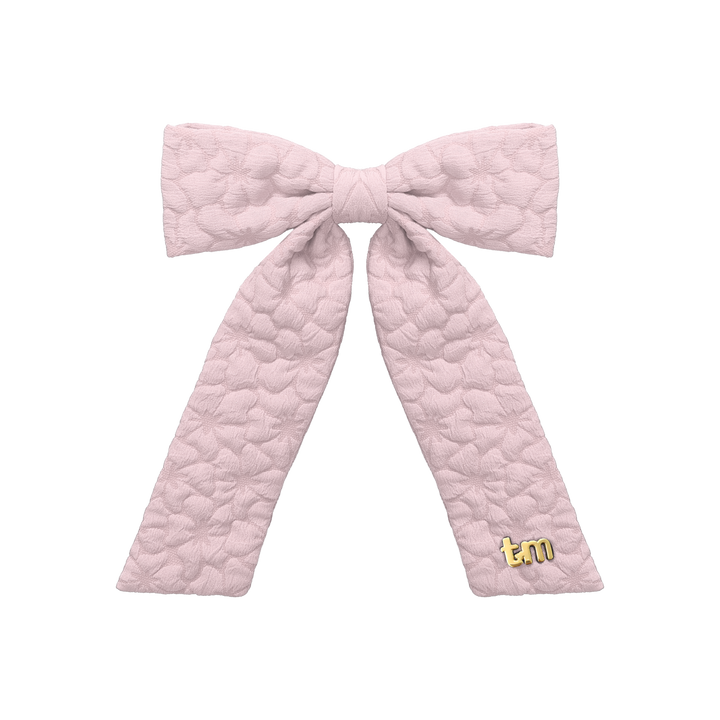 clip floral quilted bow