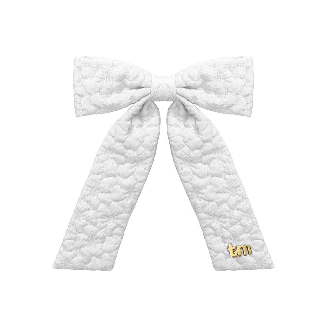 clip floral quilted bow