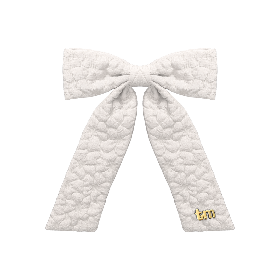 clip floral quilted bow