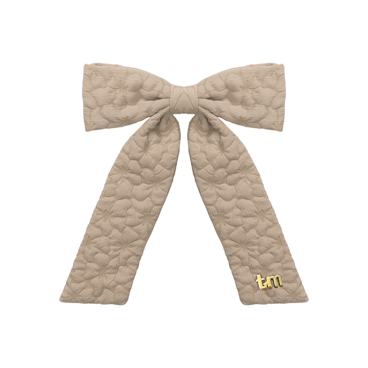 clip floral quilted bow