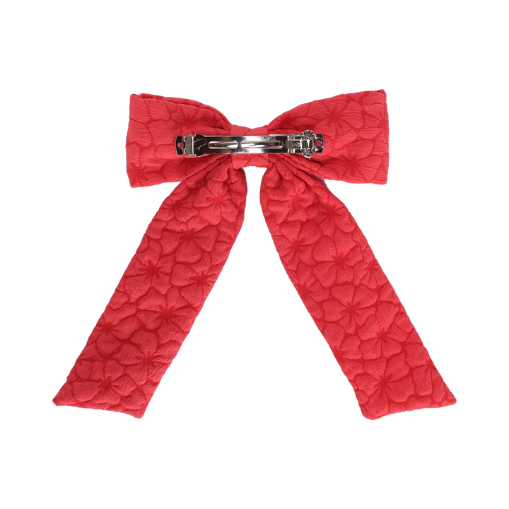clip floral quilted bow