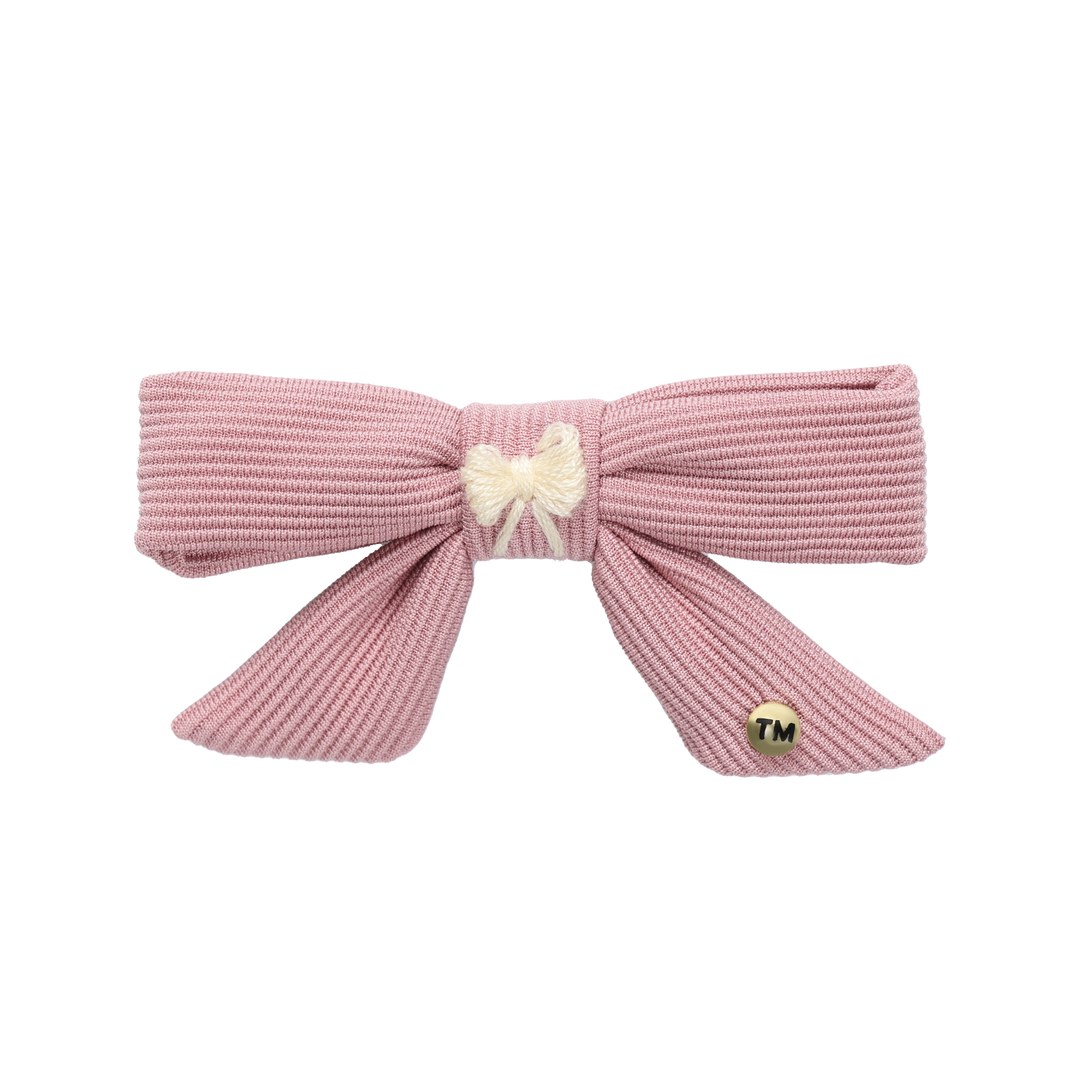 clip knit embroidery 3 inch bow