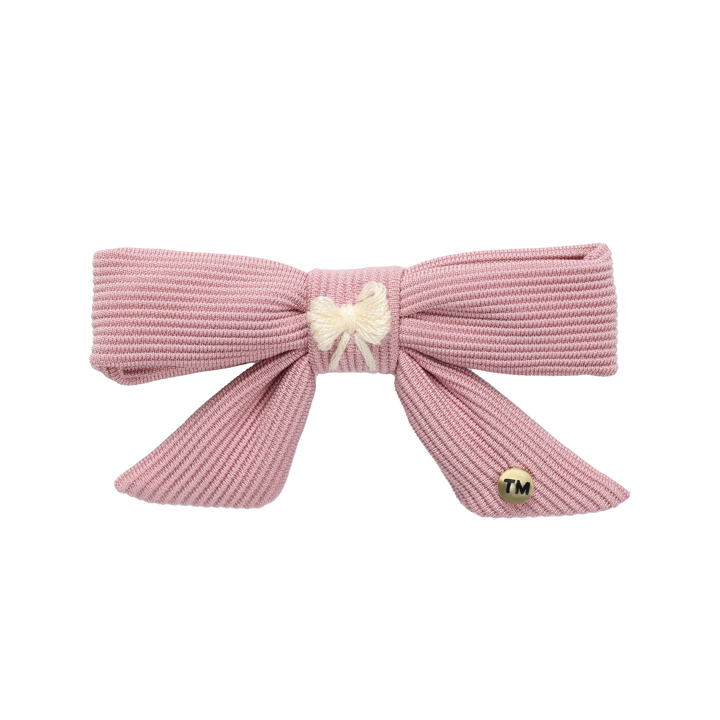 clip knit embroidery 3 inch bow