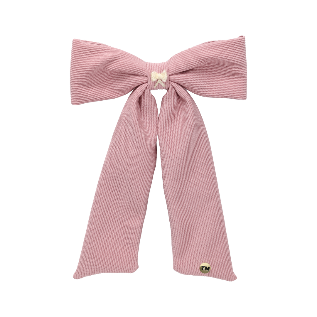 clip knit embroidery bow