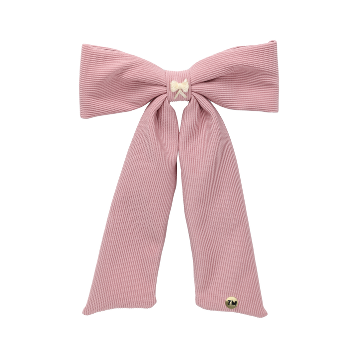 clip knit embroidery bow