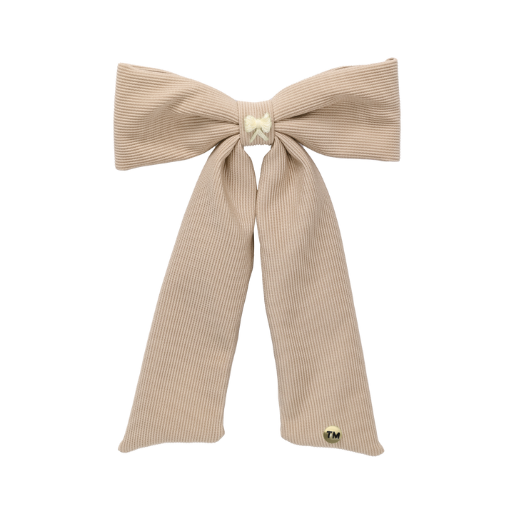 clip knit embroidery bow