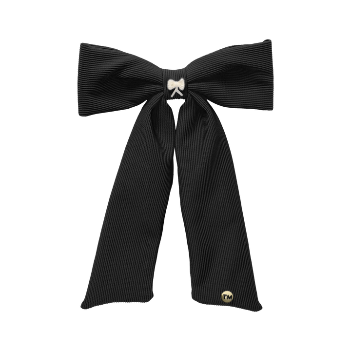 clip knit embroidery bow
