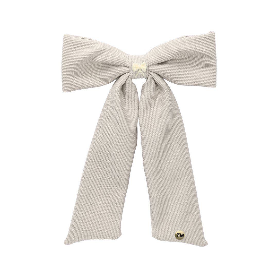 clip knit embroidery bow