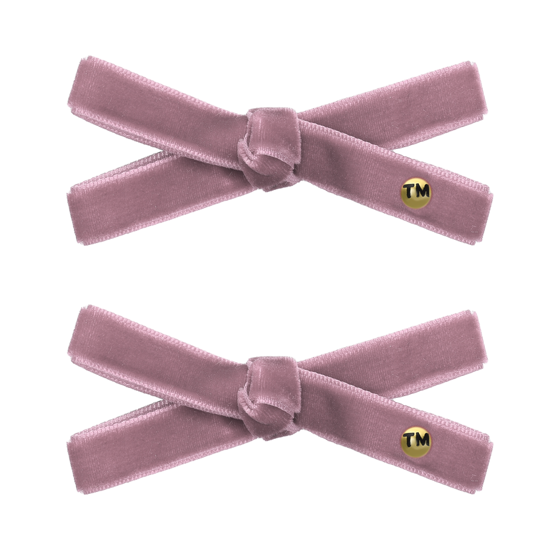 clip velvet ribbon bow set of 2