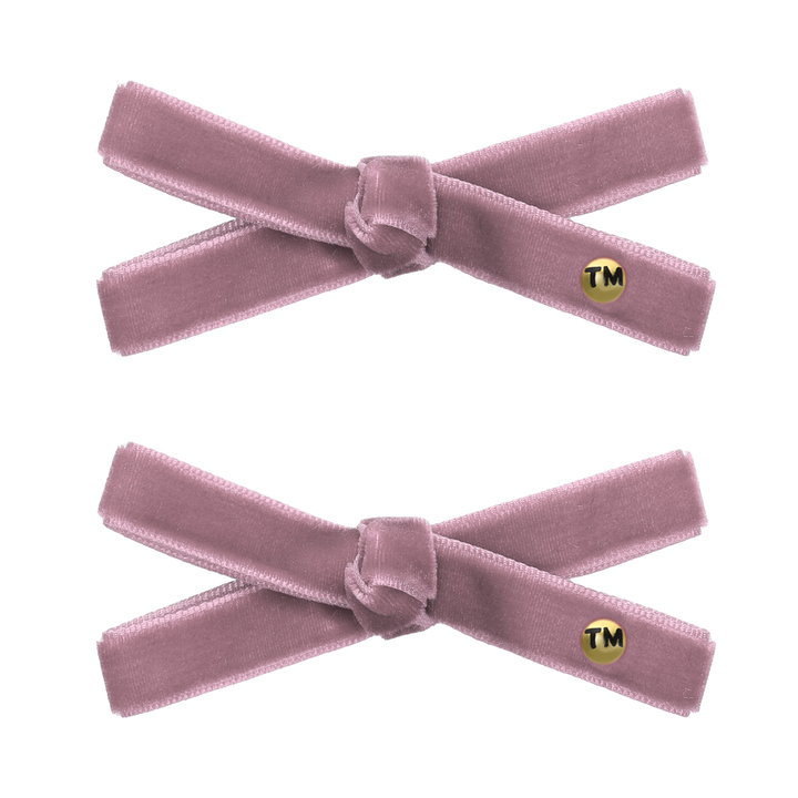 clip velvet ribbon bow set of 2