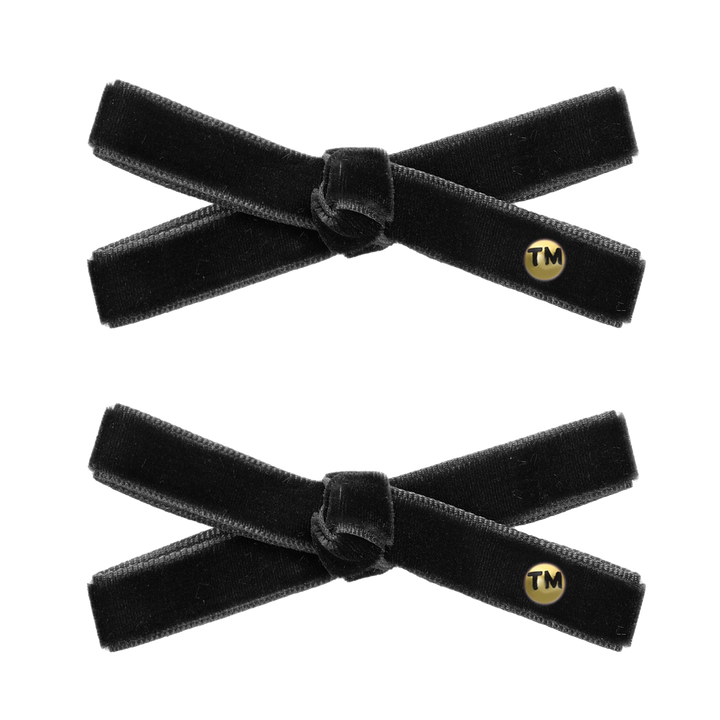 clip velvet ribbon bow set of 2