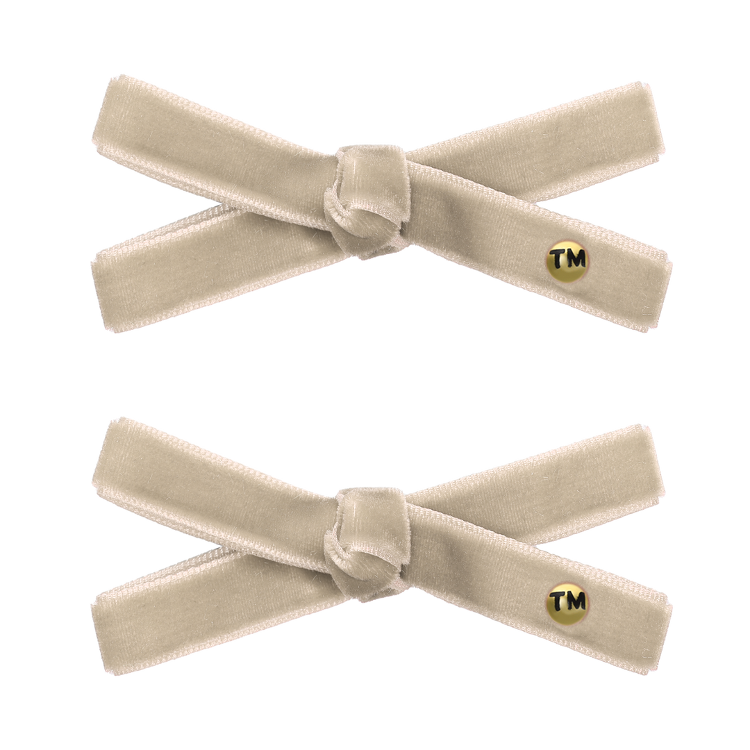 clip velvet ribbon bow set of 2