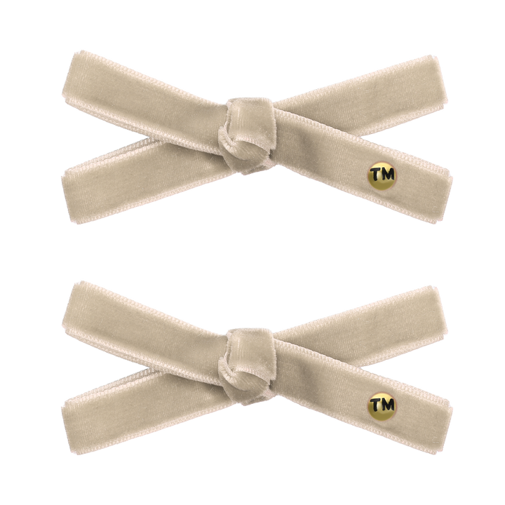 clip velvet ribbon bow set of 2