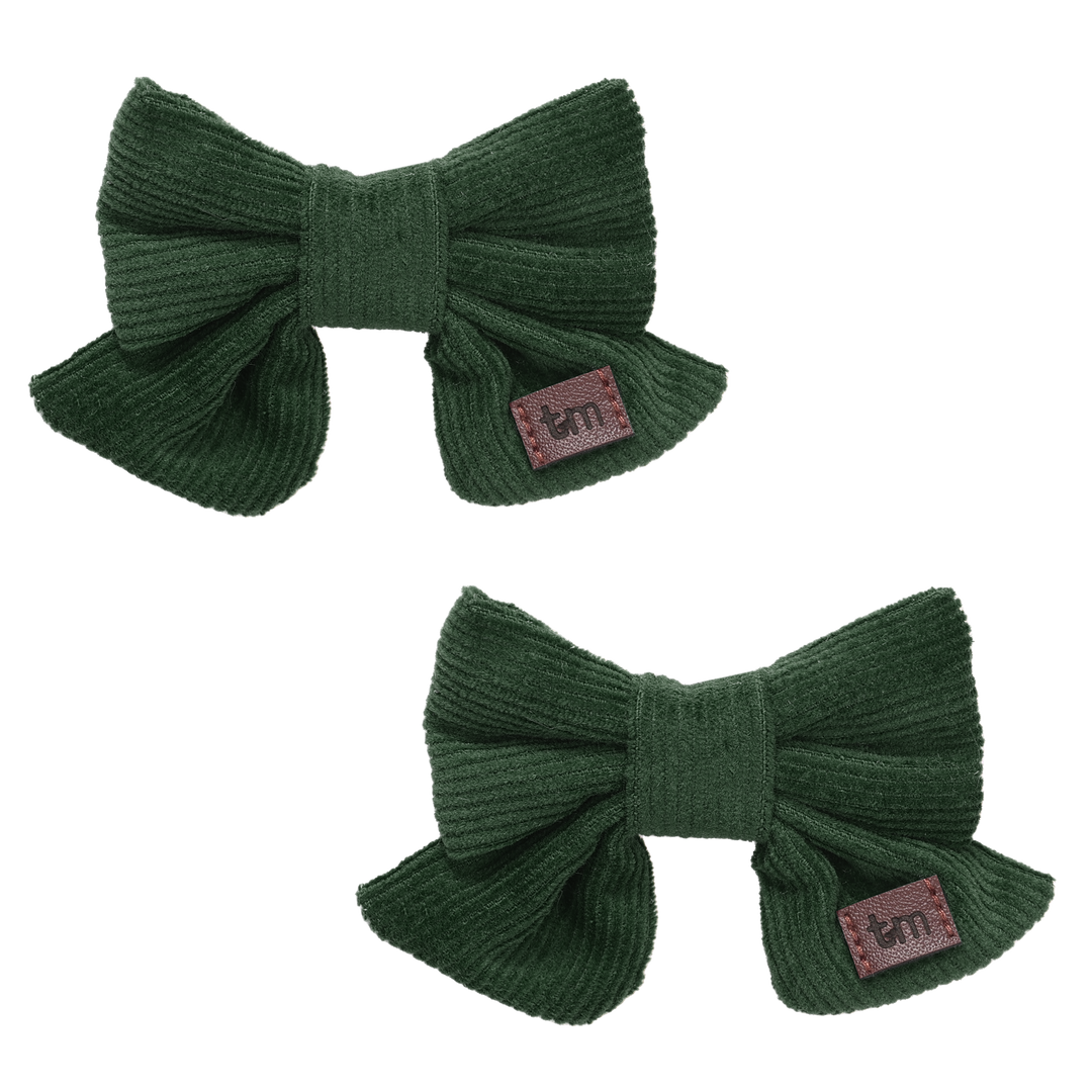 clip corduroy bow set of 2