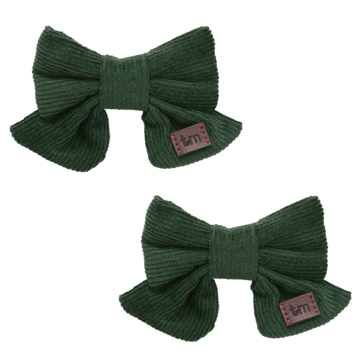 clip corduroy bow set of 2