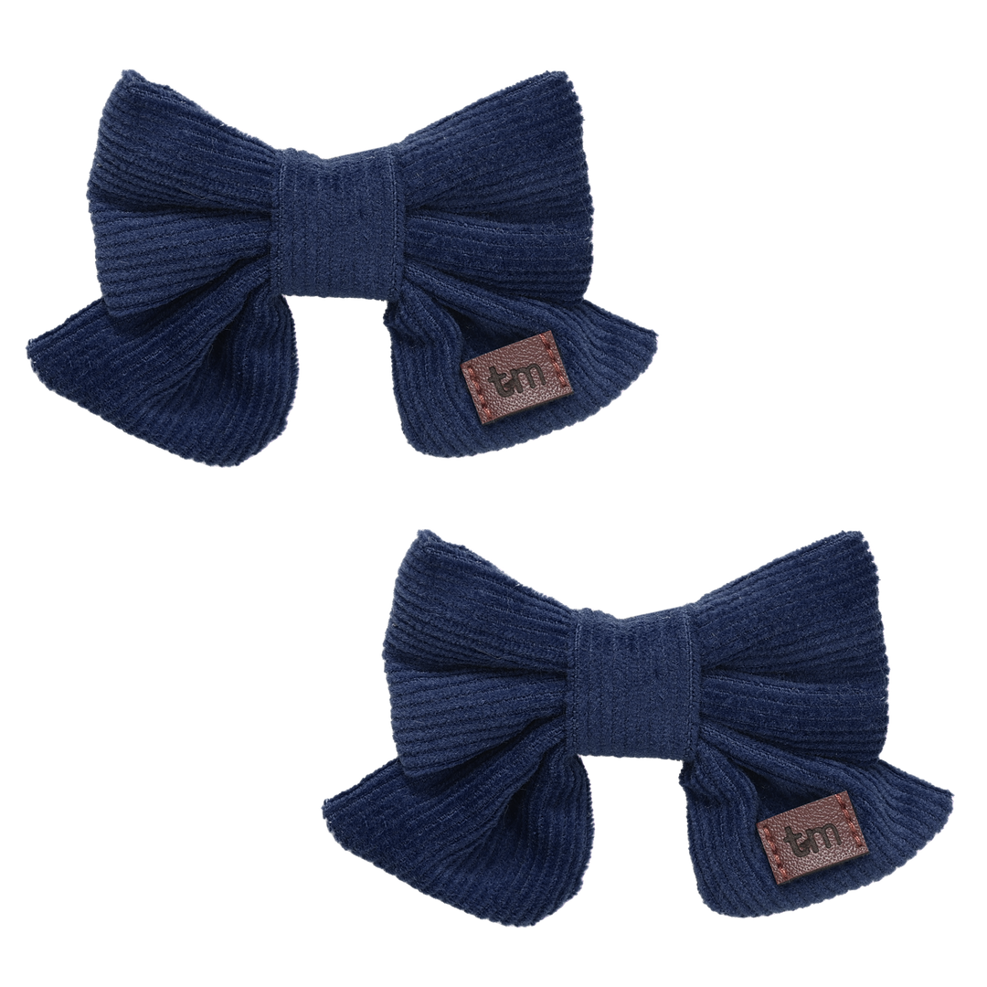clip corduroy bow set of 2