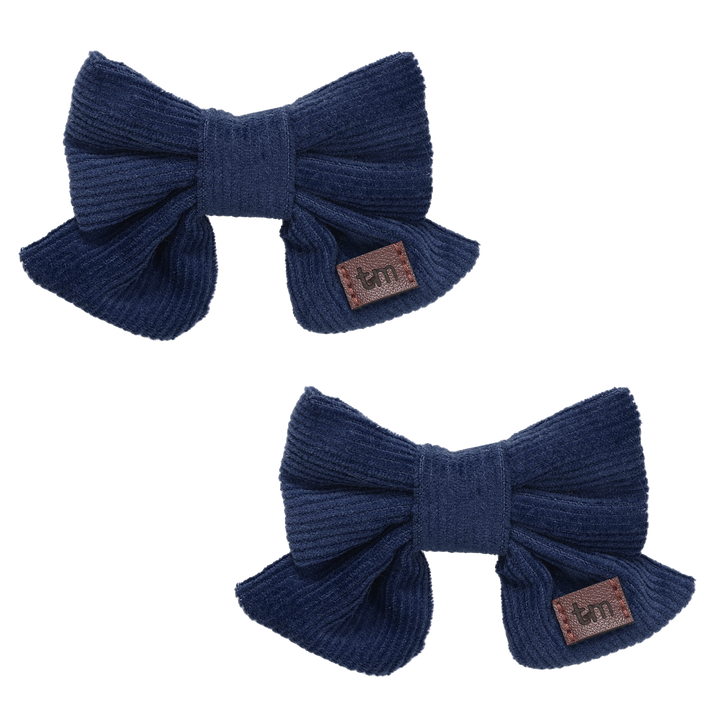 clip corduroy bow set of 2