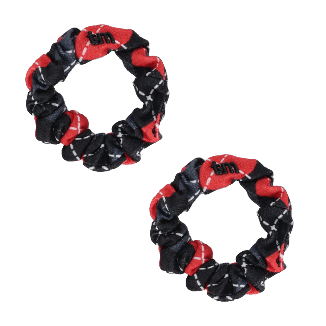 pony scrunchie argyle set of 2