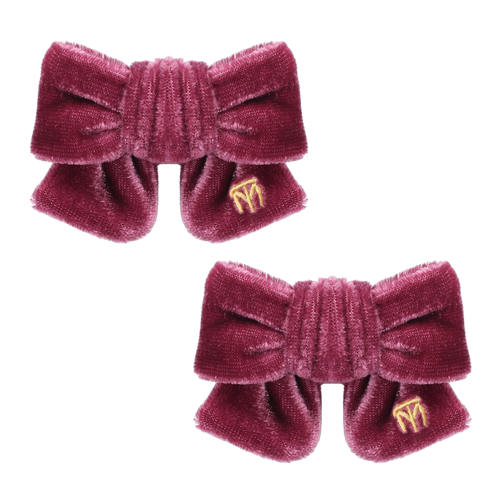 clip velvet bow set of 2