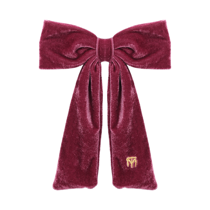 clip velvet bow