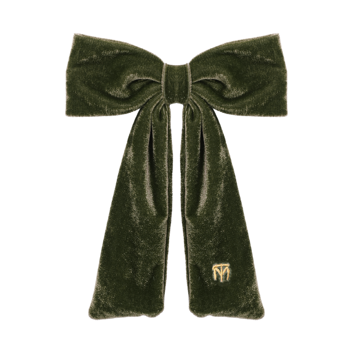 clip velvet bow