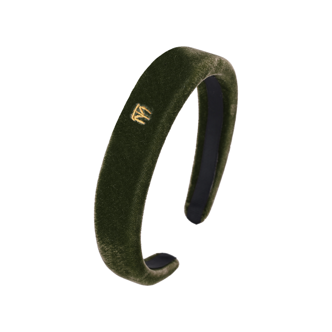 headband velvet rounded narrow