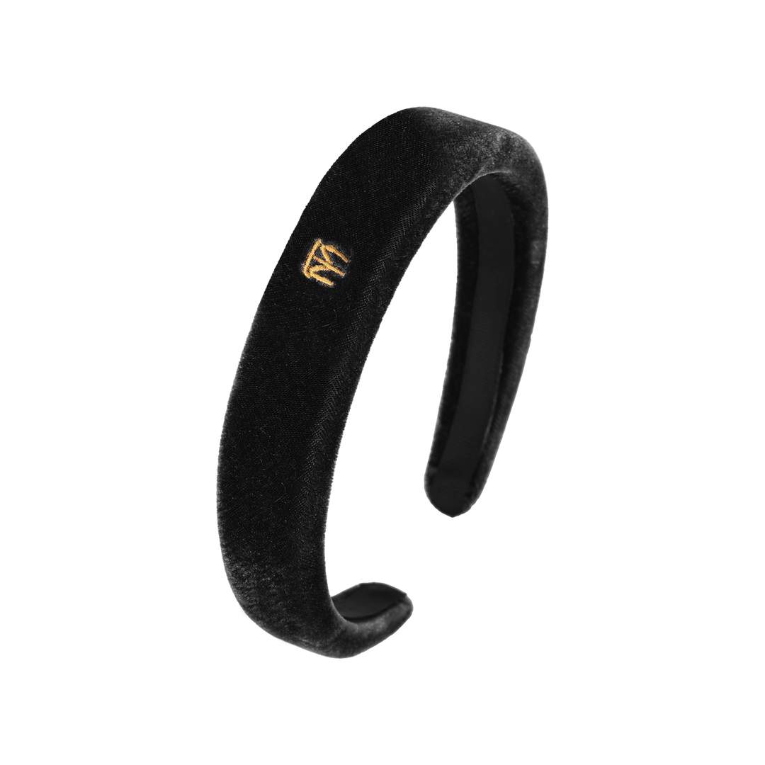 headband velvet rounded narrow
