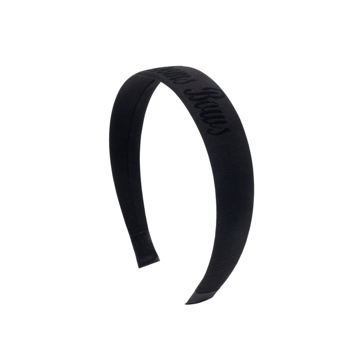 headband flat flocked logo