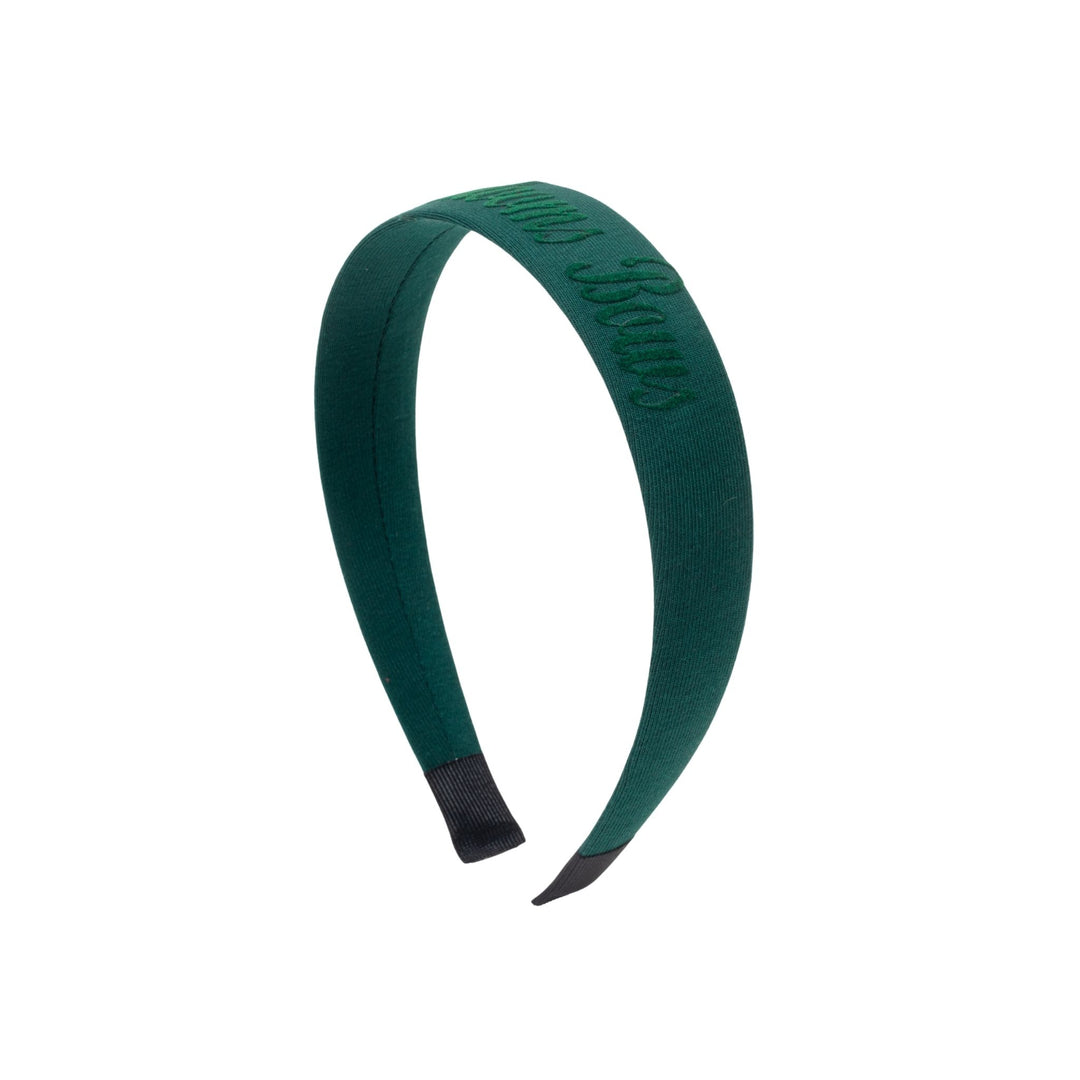 headband flat flocked logo