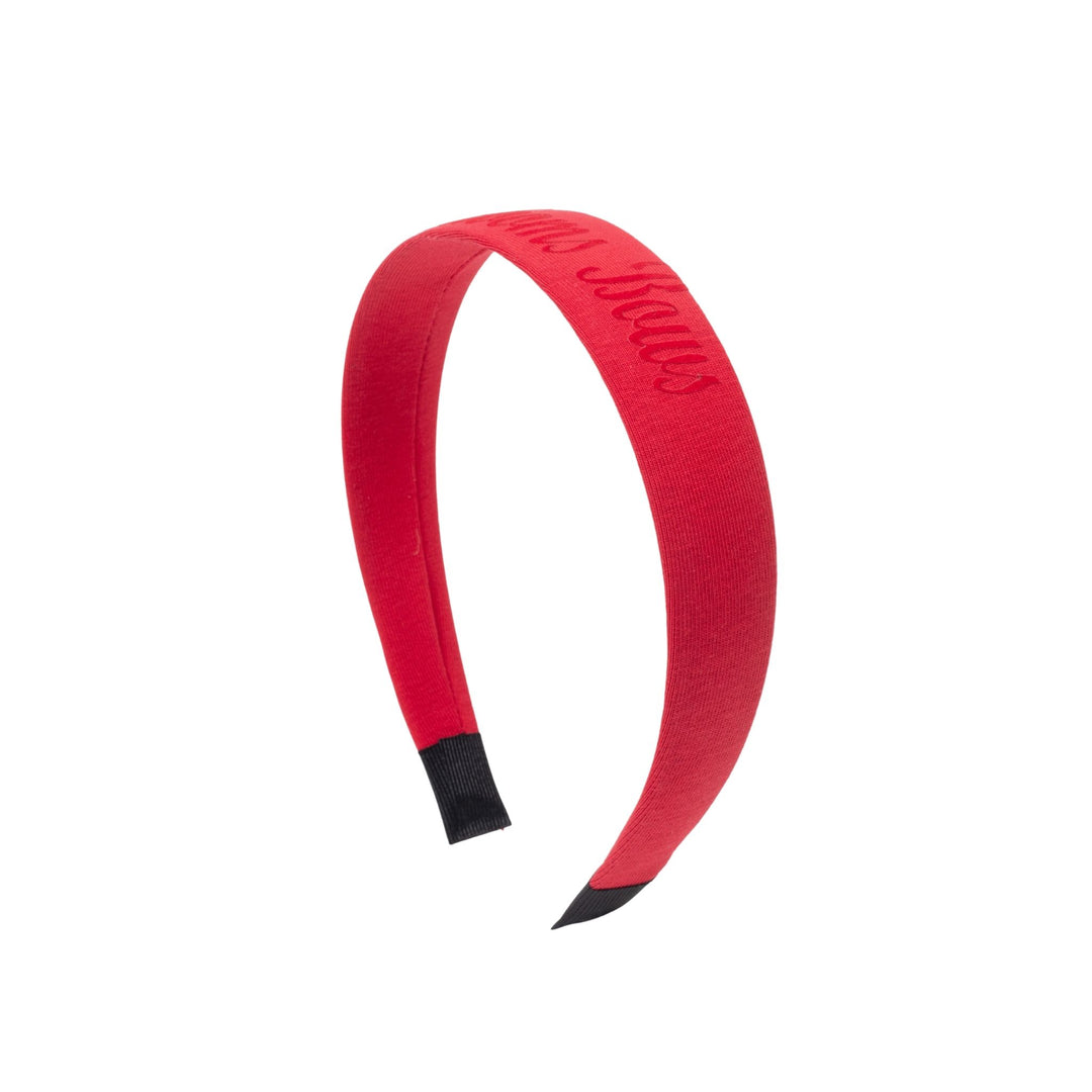 headband flat flocked logo