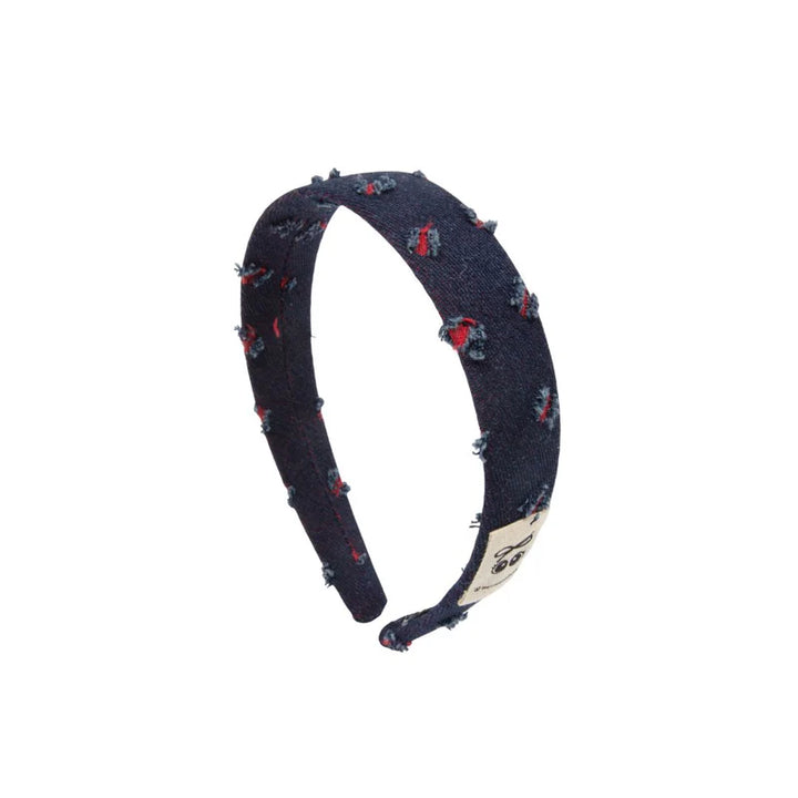 headband fray denim