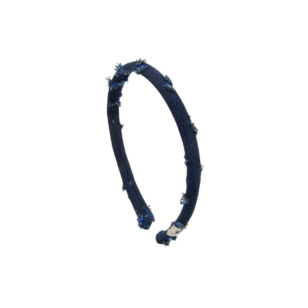 headband fray denim