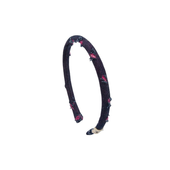 headband fray denim