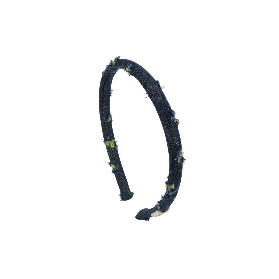 headband fray denim