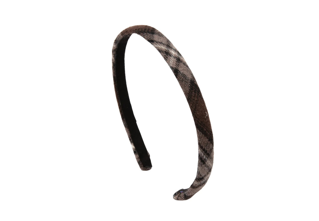 headband winter check thin