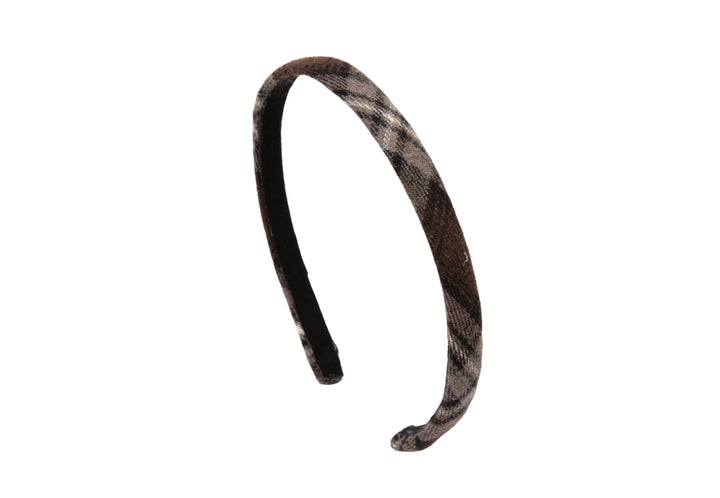 headband winter check thin