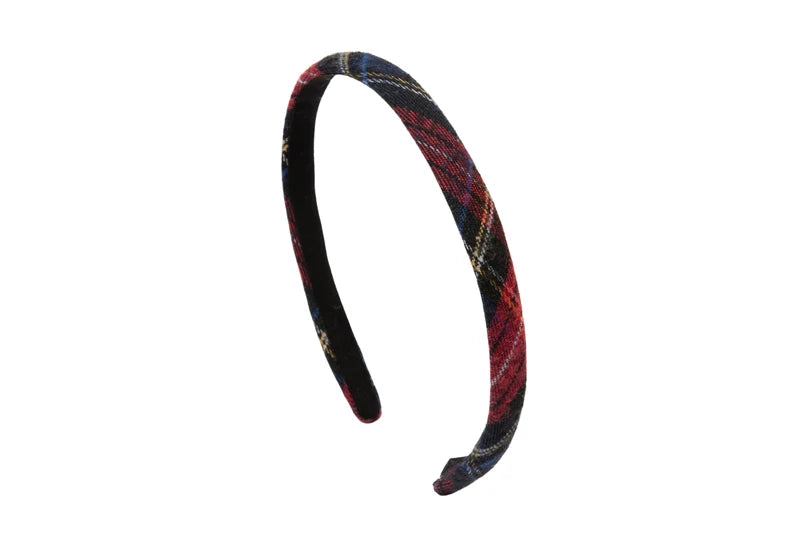 headband winter check thin