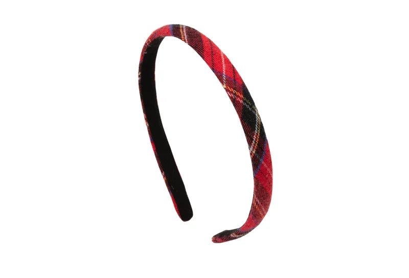 headband winter check thin