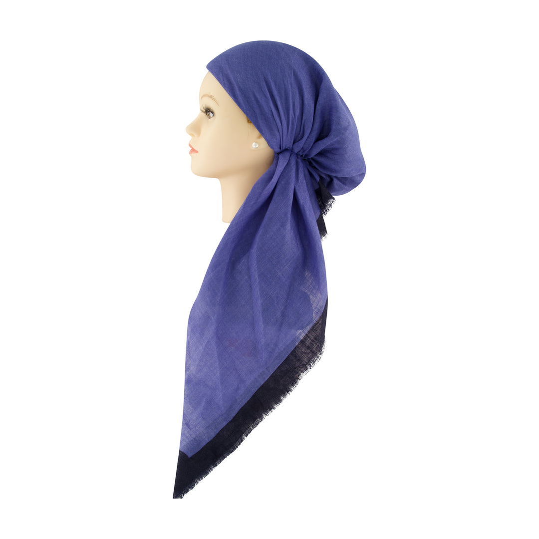 headscarf pretied solid with border