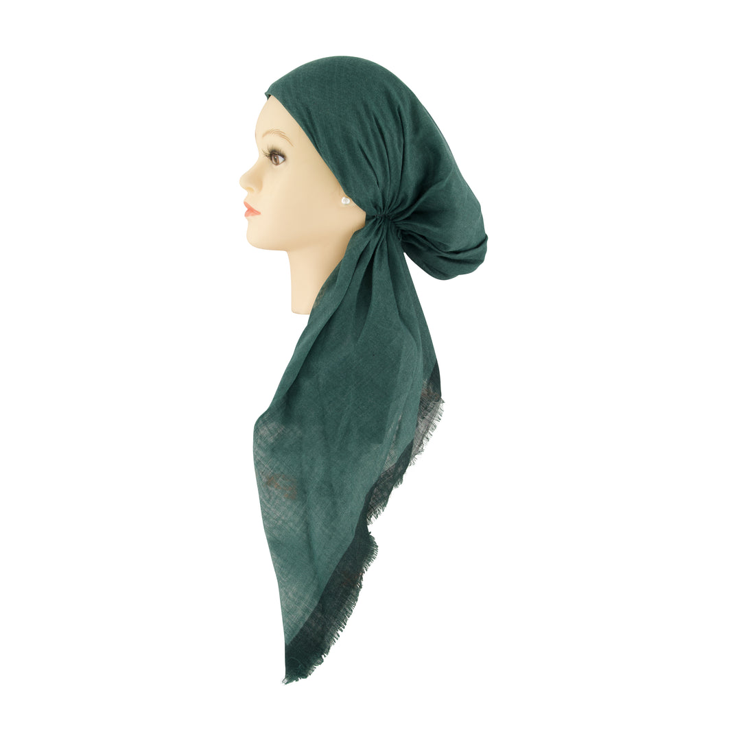 headscarf pretied solid with border