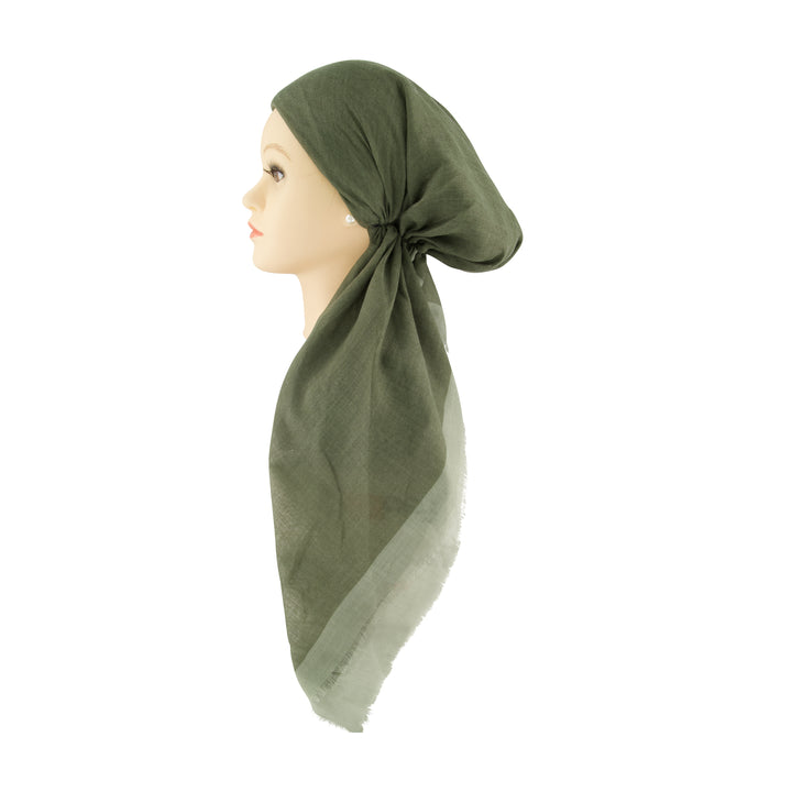 headscarf pretied solid with border