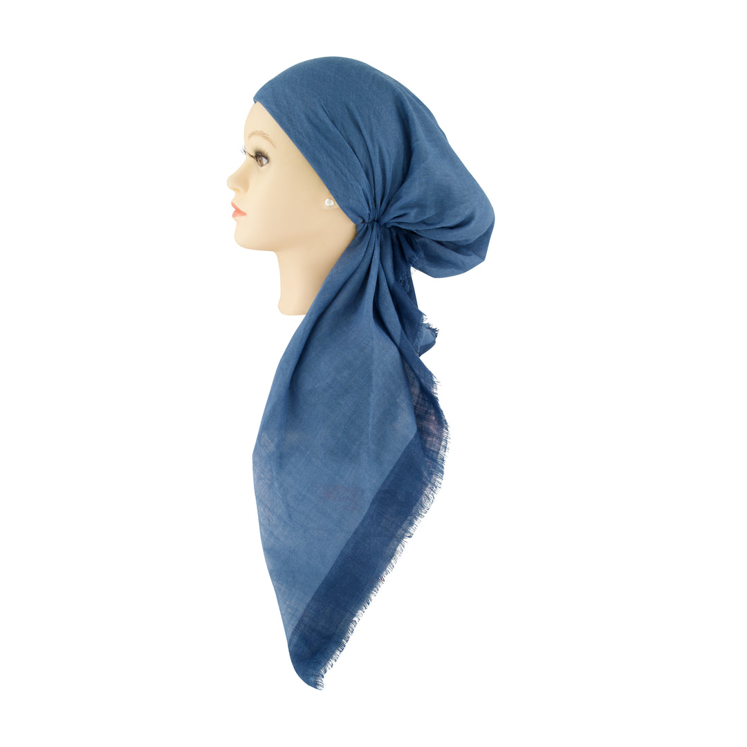 headscarf pretied solid with border